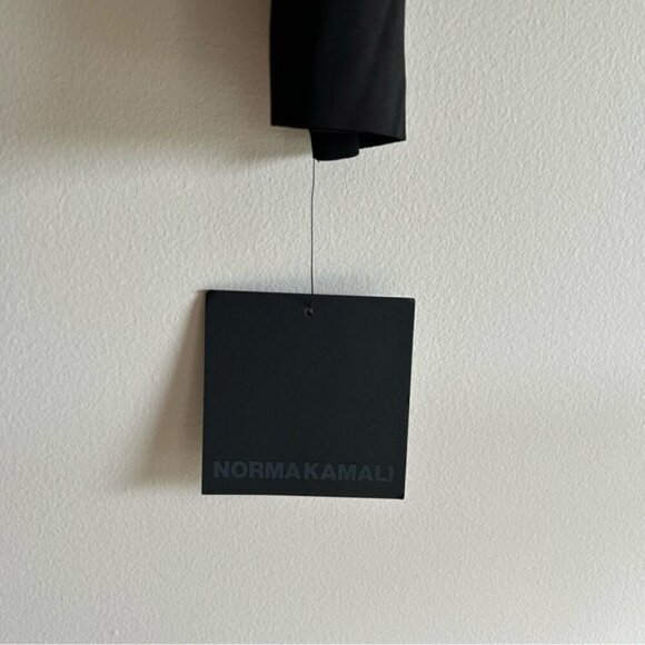 Norma Kamali Black V-Neck Slinky Long Sleeve Black Top sz XL - Picture 4 of 6